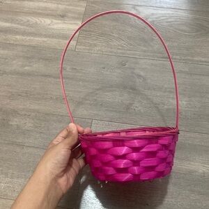 Small Pink Weave Basket